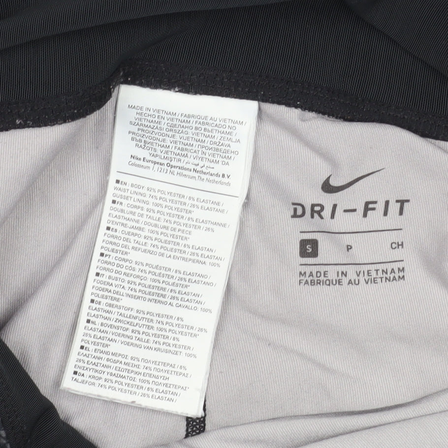 Nike Women's Black Dri-FIT Printed Leggings S Slim Fit Activewear Trousers