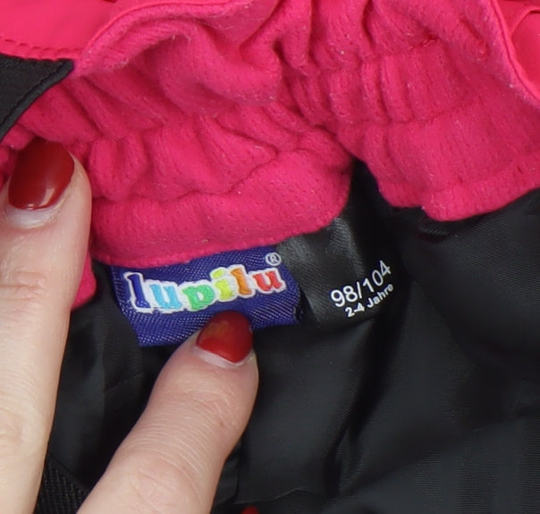 Lupilu Girls Pink Snow Pants 2-4 Years Waterproof Insulated Winter Trousers