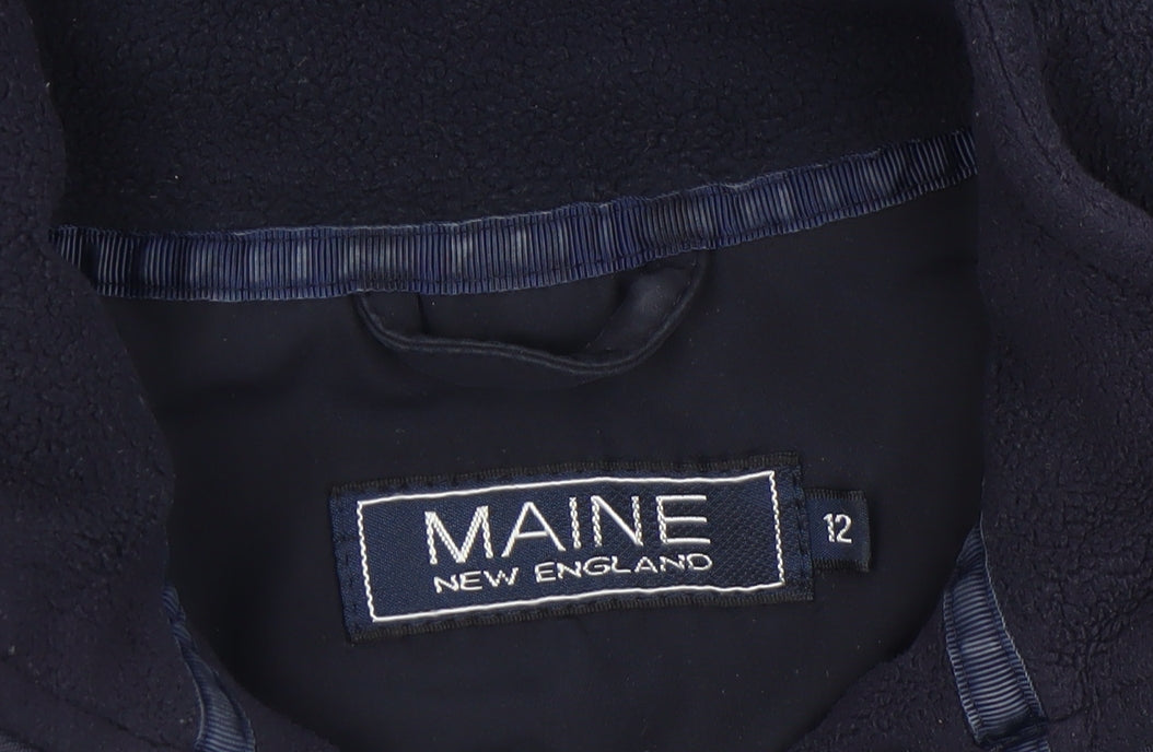 Maine New England Women's Blue Fleece Full Zip Jacket Size 12