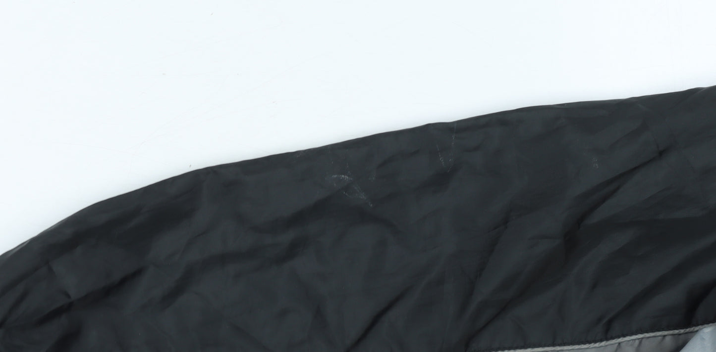 Umbro Boys Black Grey Track Jacket Size 9 Years Polyester Lightweight