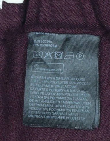 H&M Women’s Brown Tapered Trousers Size 8 L.O.G.G. Elastic Waist