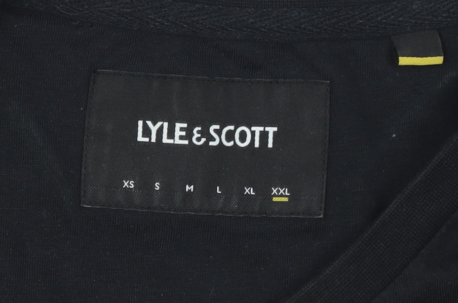 Lyle & Scott Men's Black 2XL Crew Neck Cotton T-Shirt