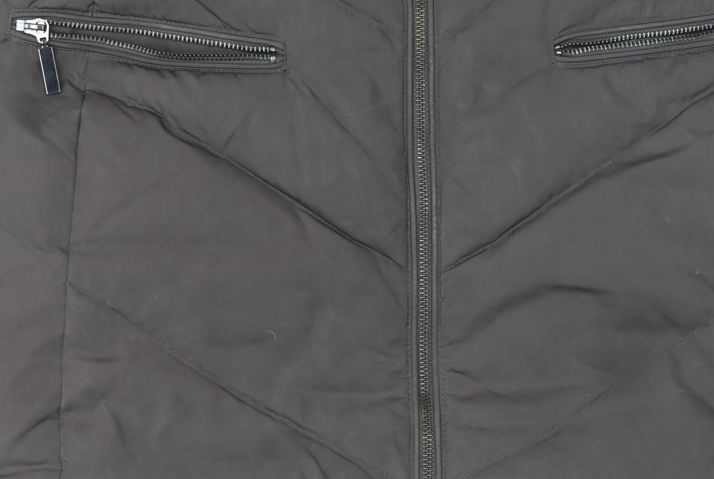 Phase Eight Womens Brown Faux Fur Hooded Puffer Coat Size 10