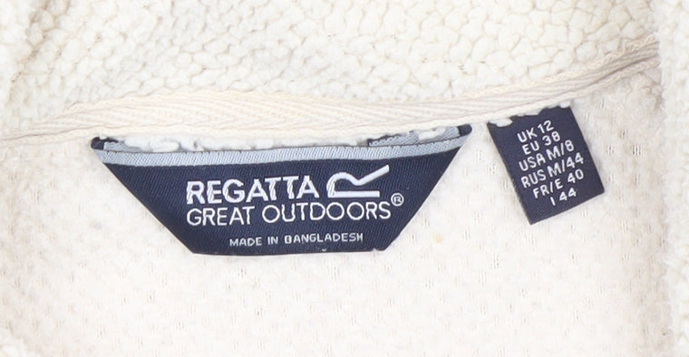 Regatta Great Outdoors Women's Beige Fleece Jacket Size 12 Full Zip Warm Casual