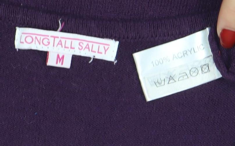 Long Tall Sally Women’s Purple Beaded Sleeveless Knit Tank Top M