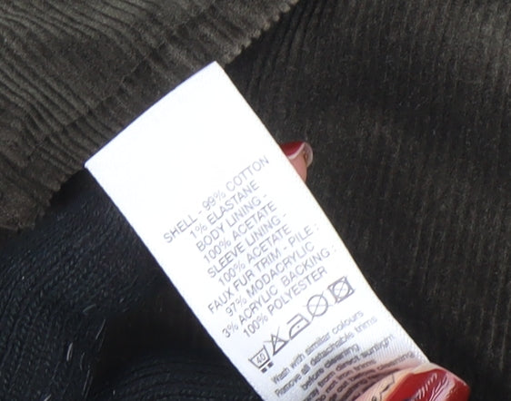 Wallis Women’s Brown Corduroy Tailored Suit Jacket Size 14