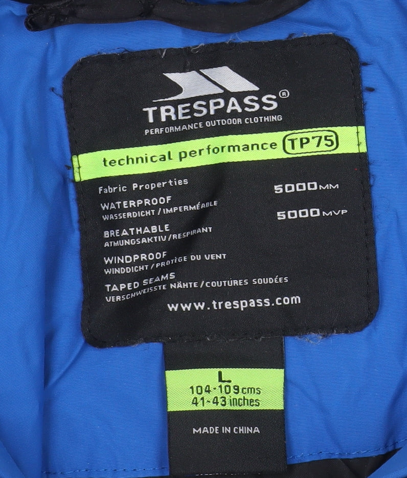 Trespass Men's Black L Waterproof Windproof Parka Jacket Lined Size L