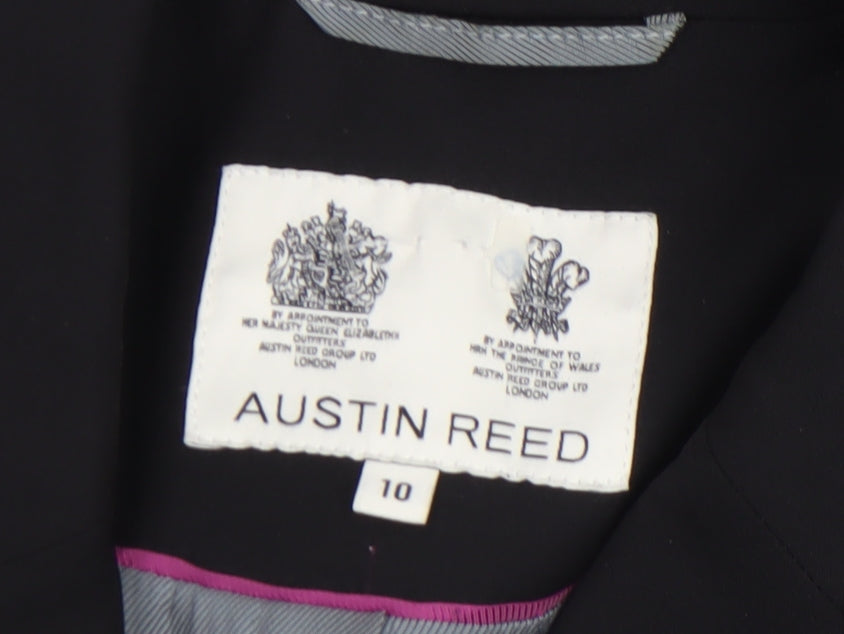 Austin Reed Women's Black Size 10 Wool Blend Single-Breasted Blazer