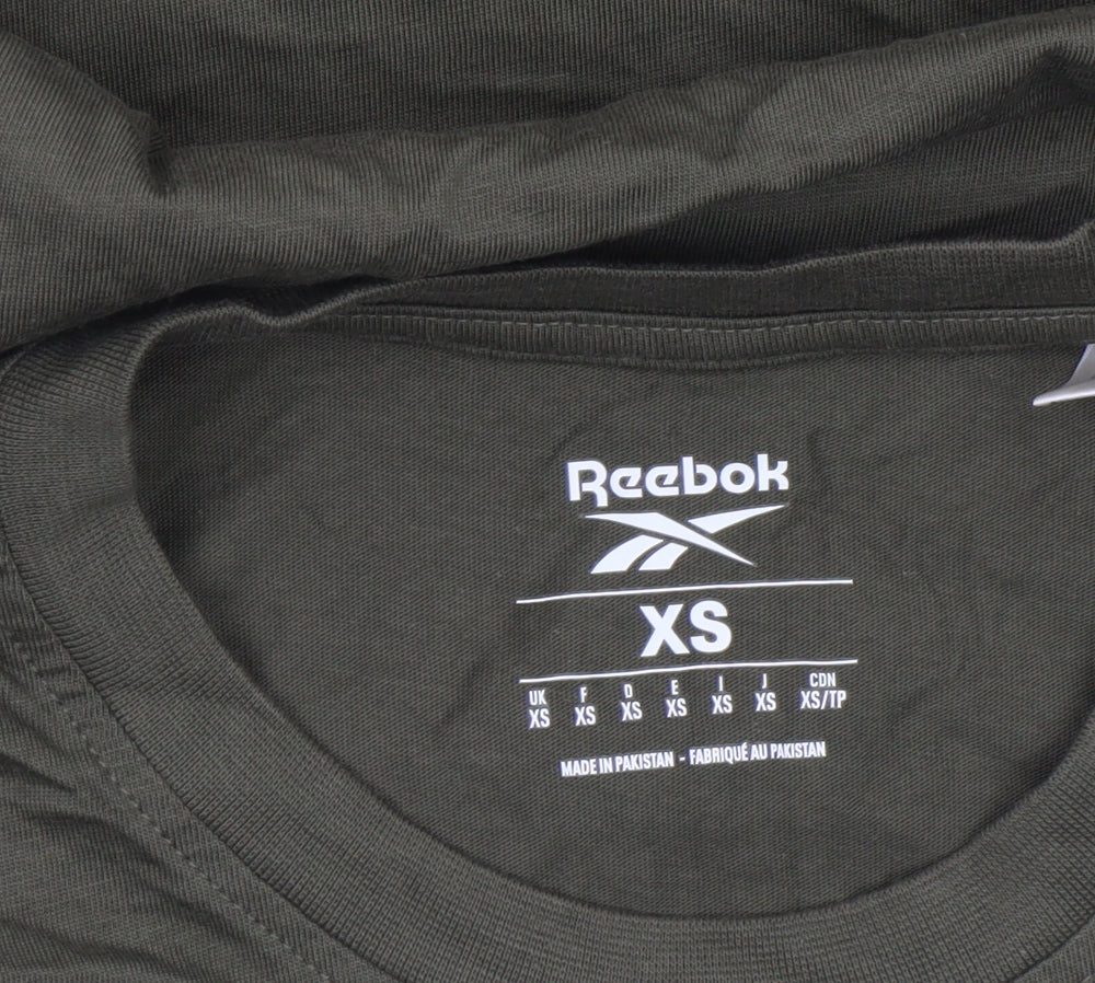 Reebok Men’s Green XS Crew Neck Cotton Short Sleeve T-Shirt