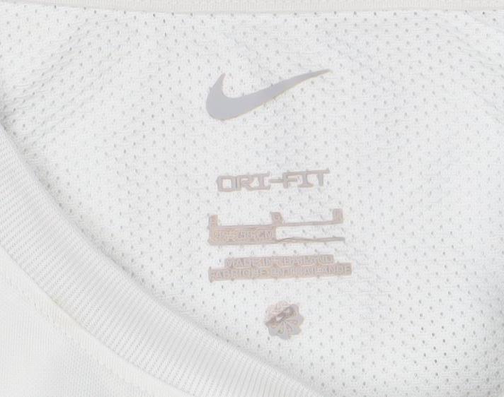 Nike Boys White Dri-FIT Mesh Sports T-Shirt Size 10-11 Years