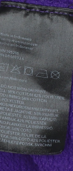 H&M Men’s Purple Rick and Morty Pullover Hoodie XL Regular Fit