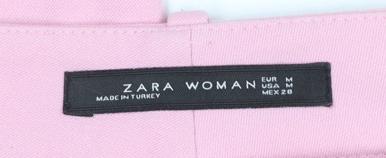 Zara Woman Pink Slim Straight Trousers Womens Size 12