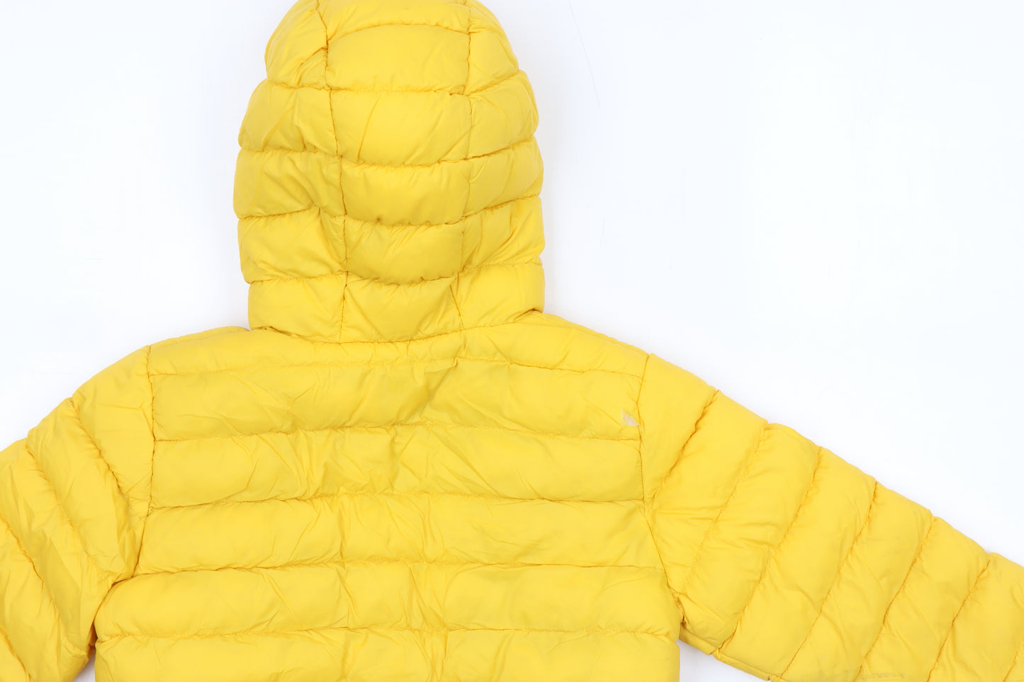 Mountain Warehouse Boys Yellow Hooded Puffer Jacket 7-8 Years Water Resistant
