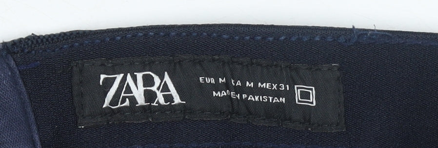 ZARA Men's Blue Slim Fit Chino Trousers Size M 31in Waist