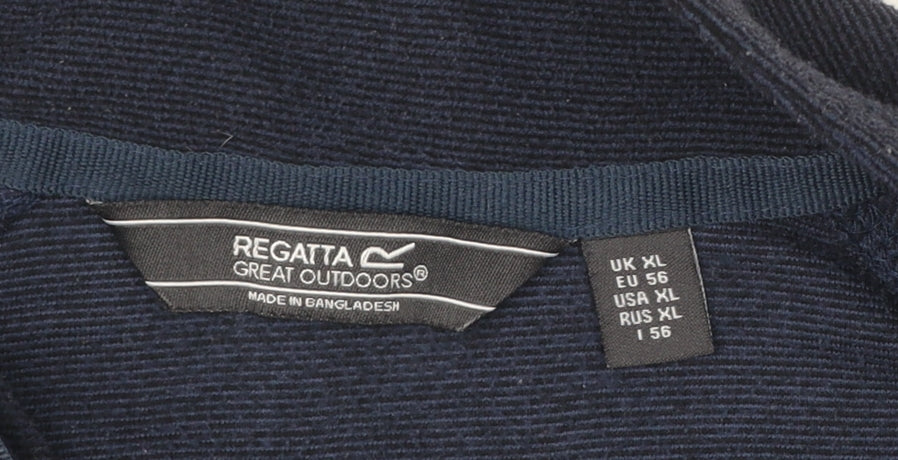 Regatta Men's XL Blue Fleece 1/2 Zip Pullover Sweatshirt Outdoor