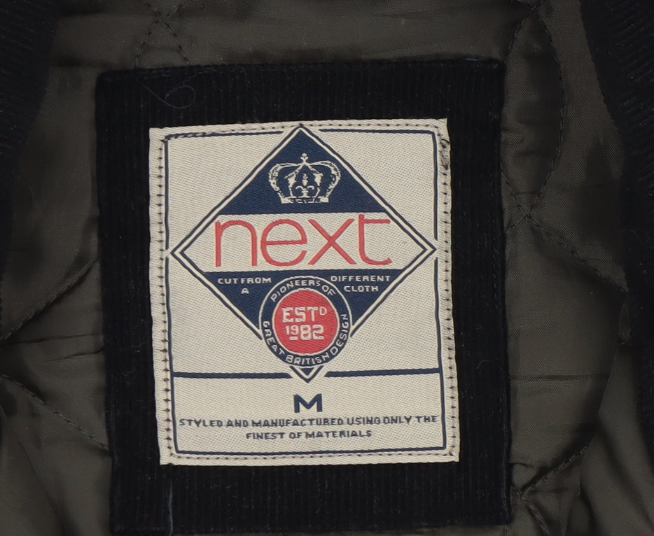Next Men's Black Quilted Nylon Jacket M Casual Outdoor Style
