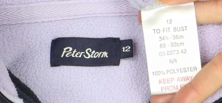 Peter Storm Womens Blue Fleece Half Zip Jacket Size 12