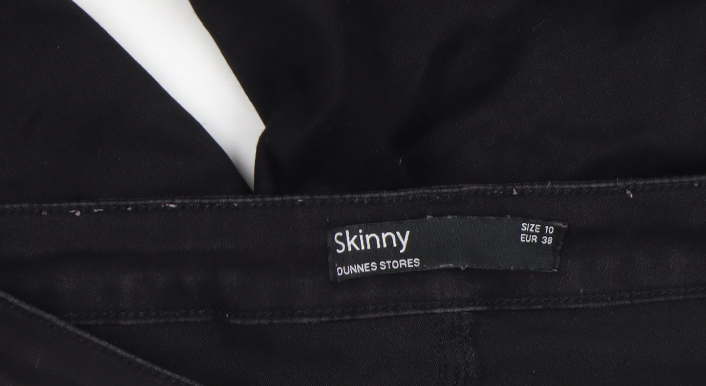 Dunnes Stores Women's Black Skinny Jeans Size 10 Slim Fit Denim