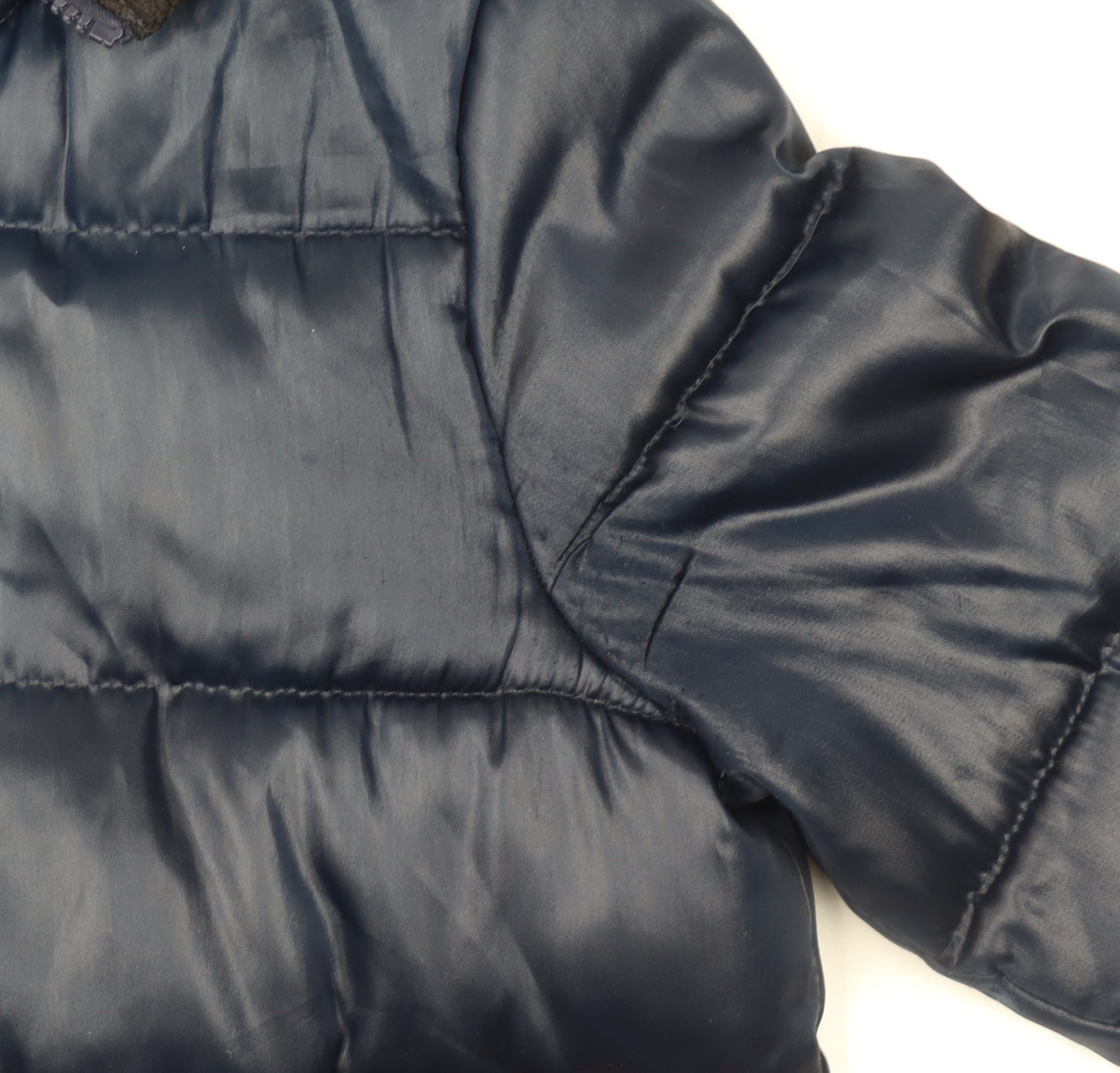 Next Women's Blue Hooded Puffer Jacket Size 8 Regular Fit