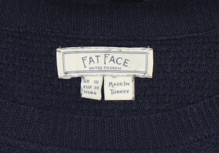 Fat Face Womens Blue Knit Fit & Flare Dress UK 10