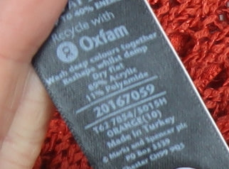 Marks and Spencer Per Una Red Open Knit Women's Size 10 Jumper