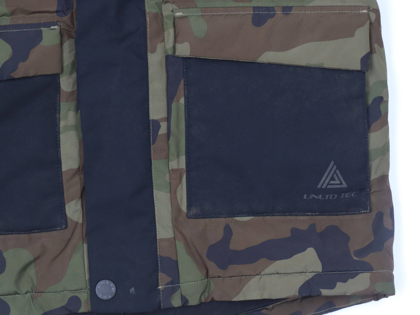 Next Boys Multicoloured Camouflage Hooded Puffer Jacket 11 Years