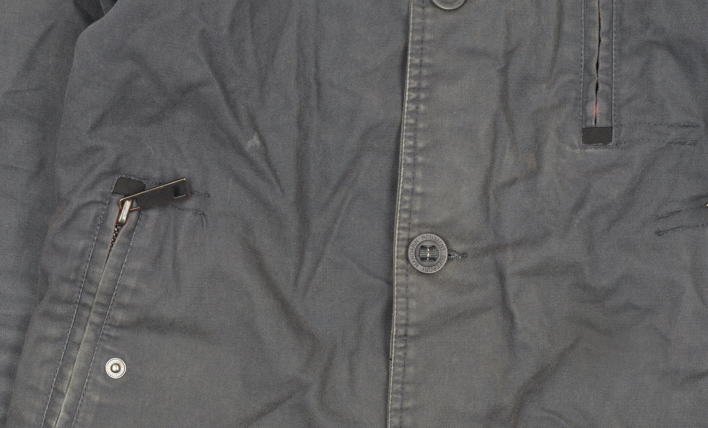 Superdry Men's Black Cotton Trench Coat Jacket S Military Style