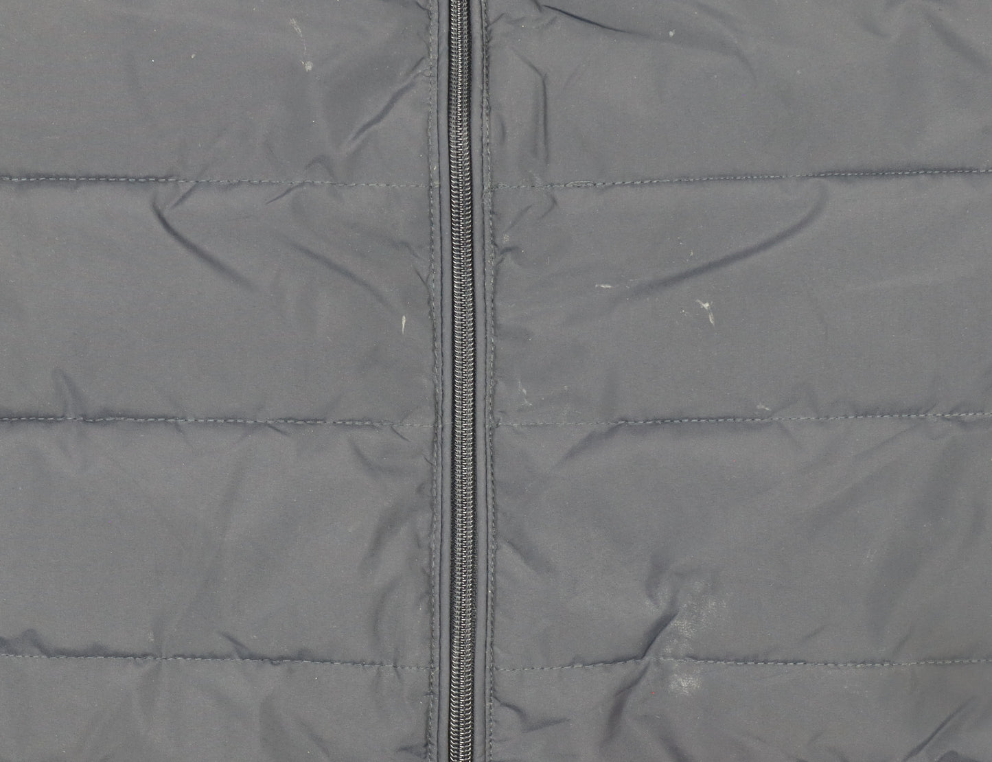 Armand Thiery Men's Blue 3XL Puffer Jacket with Brown Trim