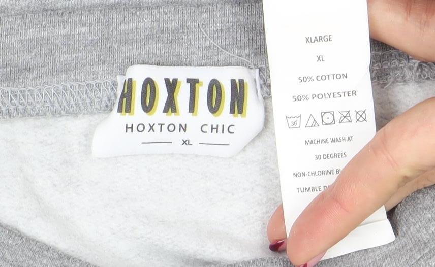 Hoxton Chic Women's Grey Cat Lady Graphic Sweatshirt XL