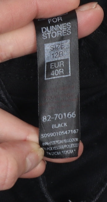 Dunnes Stores Women’s Black Skinny Jeans Size 12 Regular Denim