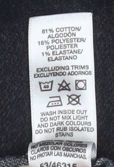 Dunnes Stores Boys Black Straight Jeans 2-3 Years Elastic Waist Denim