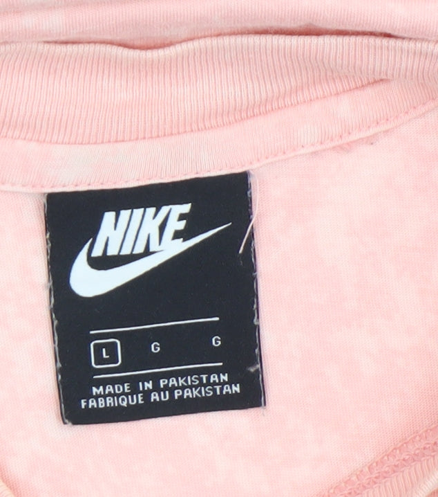 Nike Women's Pink Sleeveless Tank Top Size L Cotton Sportswear
