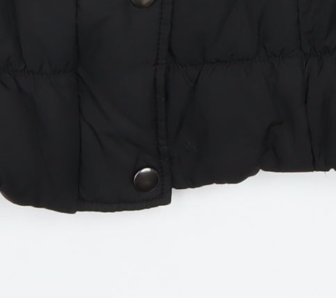Marks and Spencer Women’s Black Puffer Jacket Size S Lightweight Zip