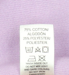 Leigh Tucker Willow Womens Lilac Pullover Sweatshirt Size XS Cotton Blend