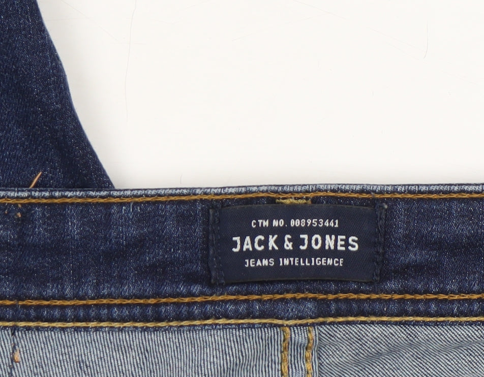 Jack & Jones Men's Blue Skinny Jeans 30W 32L Slim Fit Denim