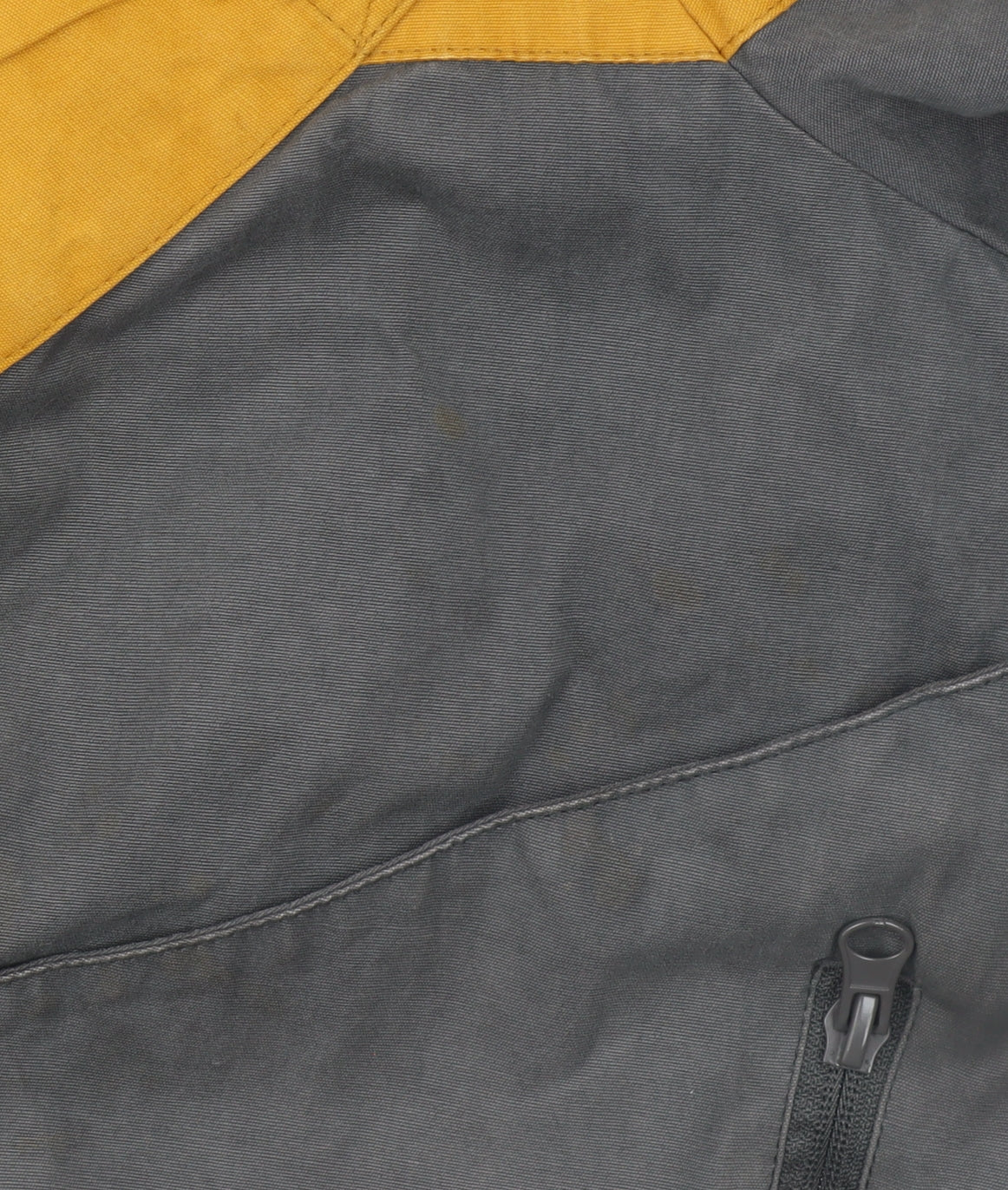 Boxfresh Women Grey Mustard Bomber Jacket L Faux Fur Collar Zip Pockets