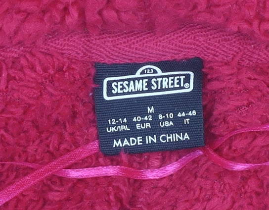 Sesame Street Women's Red Elmo Fleece Hooded Onesie M