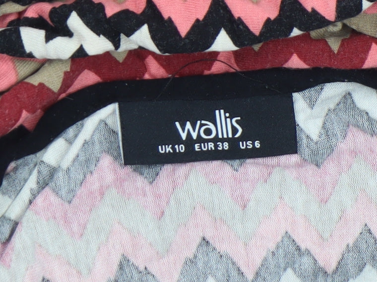 Wallis Women’s Multicoloured Chevron A-Line Knit Dress Size 10