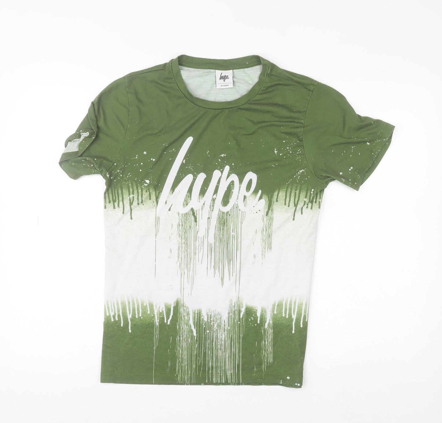 Hype Boys Green Graphic Print Short Sleeve T-Shirt 14 Years