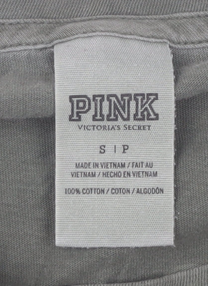 Victoria's Secret Pink Unisex Green Long Sleeve Pullover Sweatshirt S