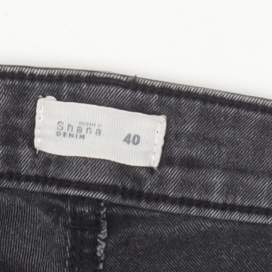 Shana Women’s Grey Skinny Denim Jeans Size 12 Slim Fit