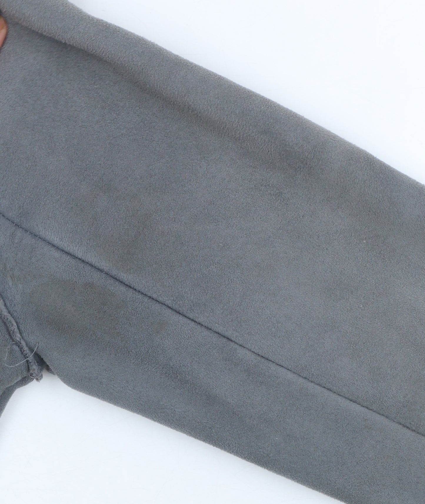 Falmer Womens Grey Size 12 Faux Shearling Lined Zip Jacket
