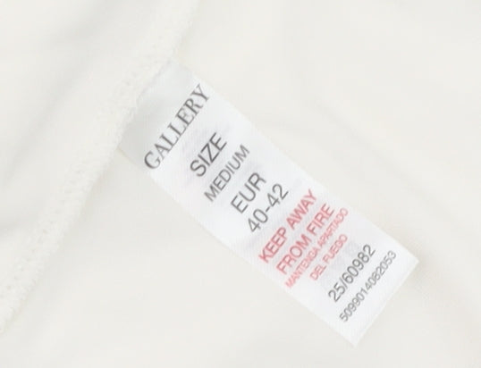 Gallery Women Ivory Lace V-Neck Camisole Tank Top M