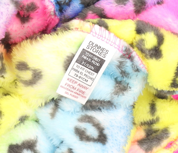 Dunnes Stores Boys Multicoloured Fleece Hooded One Piece Pyjamas Size 10 Years