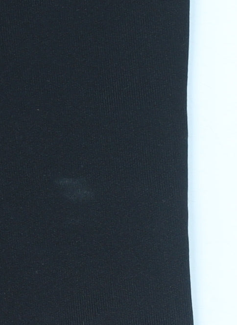Dunnes Stores Women Black Capri Leggings Small Stretch Activewear