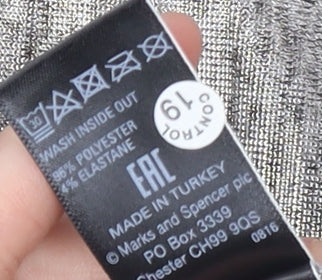 Marks and Spencer Women’s Silver Grey Tunic Top UK 10 Polyester Blend