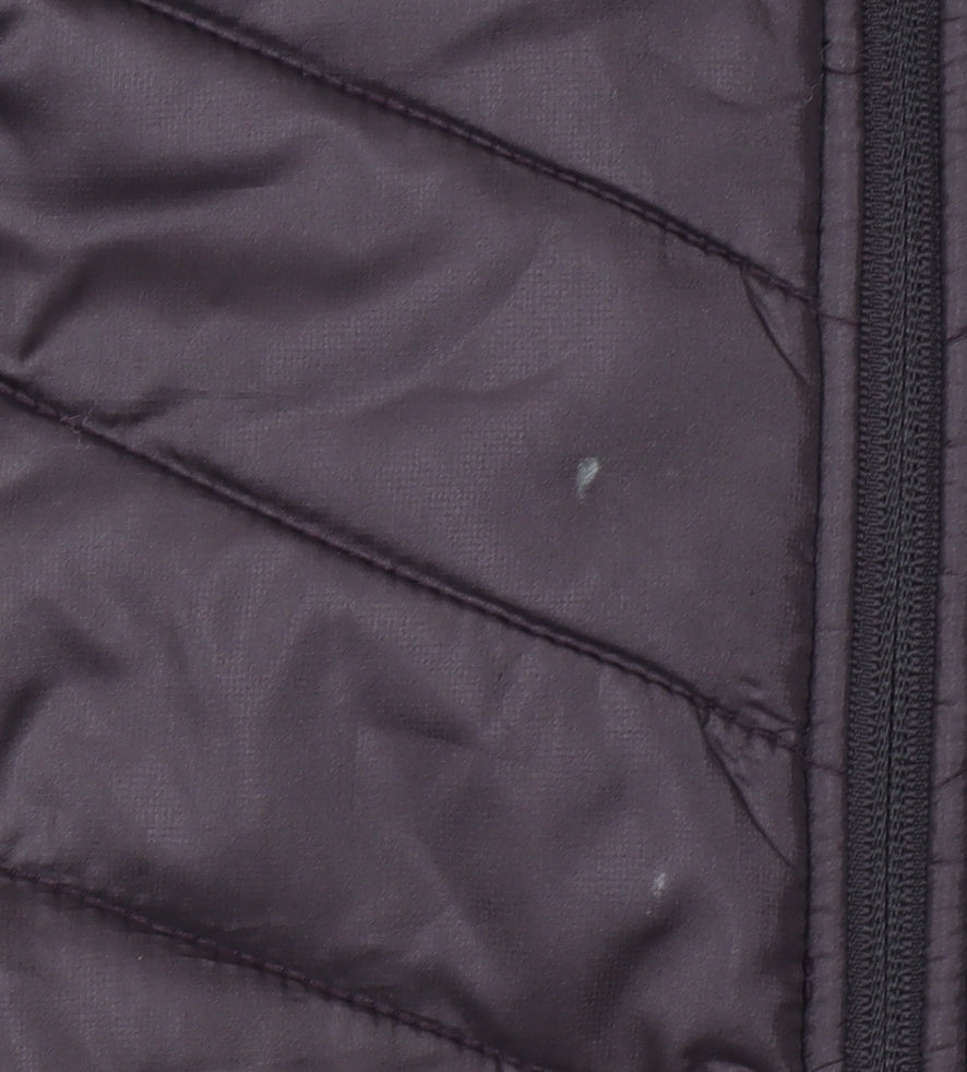 H&M Women Purple Quilted Hooded Puffer Jacket Size 12