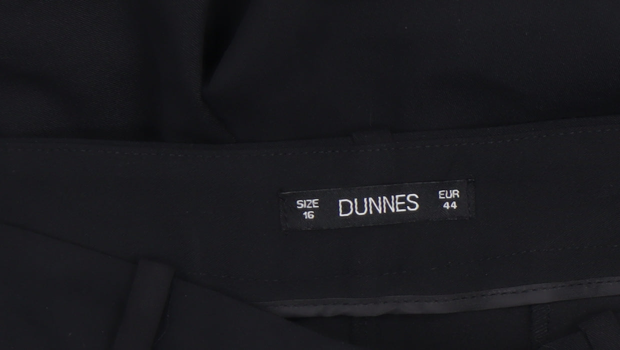 Dunnes Womens Black Size 16 Dress Pants Trousers Straight Leg Workwear