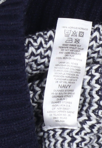 Dunnes Stores Men's Navy Christmas Fair Isle Jumper Size M