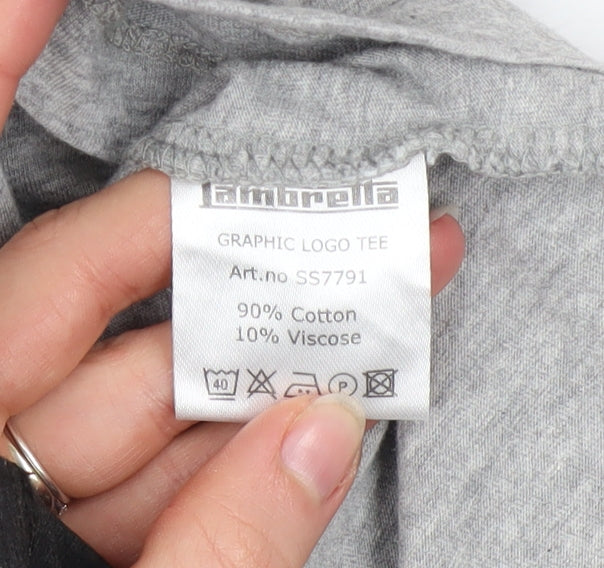 Lambretta Men's Grey XL Retro Graphic Logo T-Shirt Cotton Blend